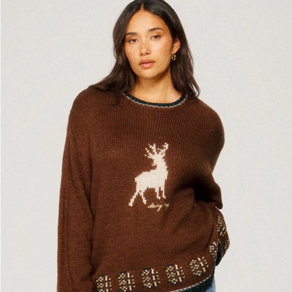 Dairy Boy Brown Deer Sweater